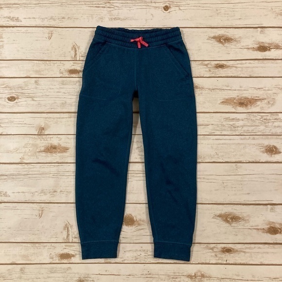 Lululemon Ivivva Girls Dark Teal Sweatpant Joggers Size 7 - Picture 1 of 12